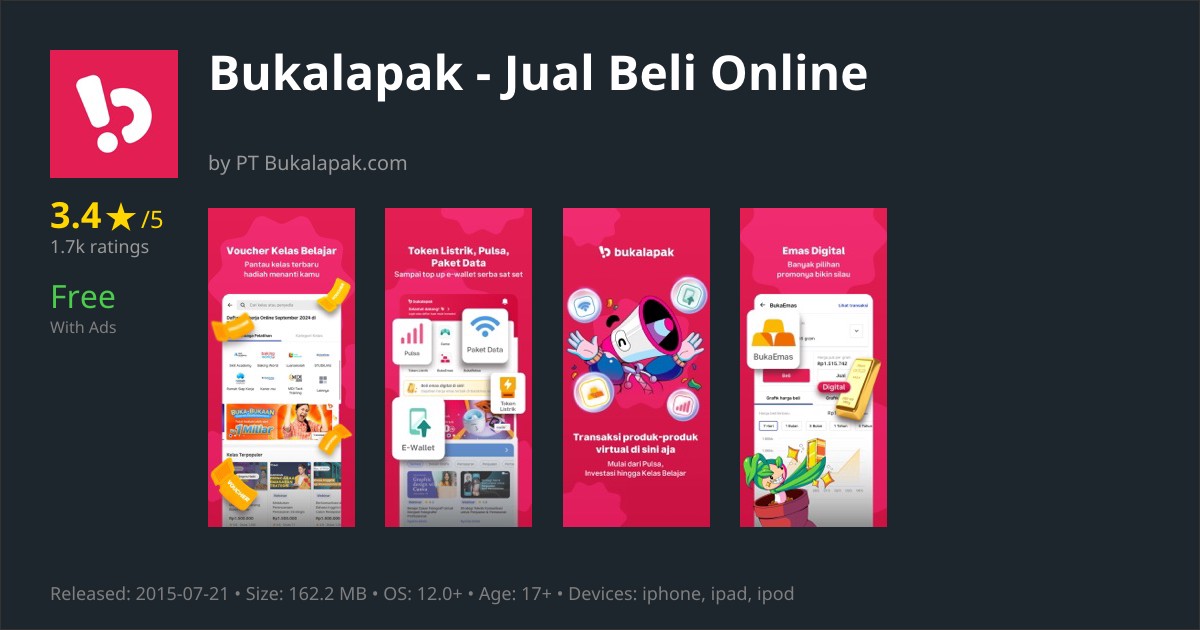 Bukalapak App Reviews Features, Alternatives & User Ratings