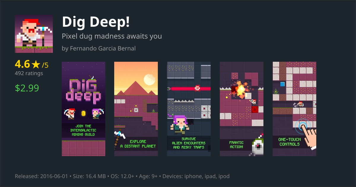 Dig Deep! Game Reviews Features, Alternatives & User Ratings