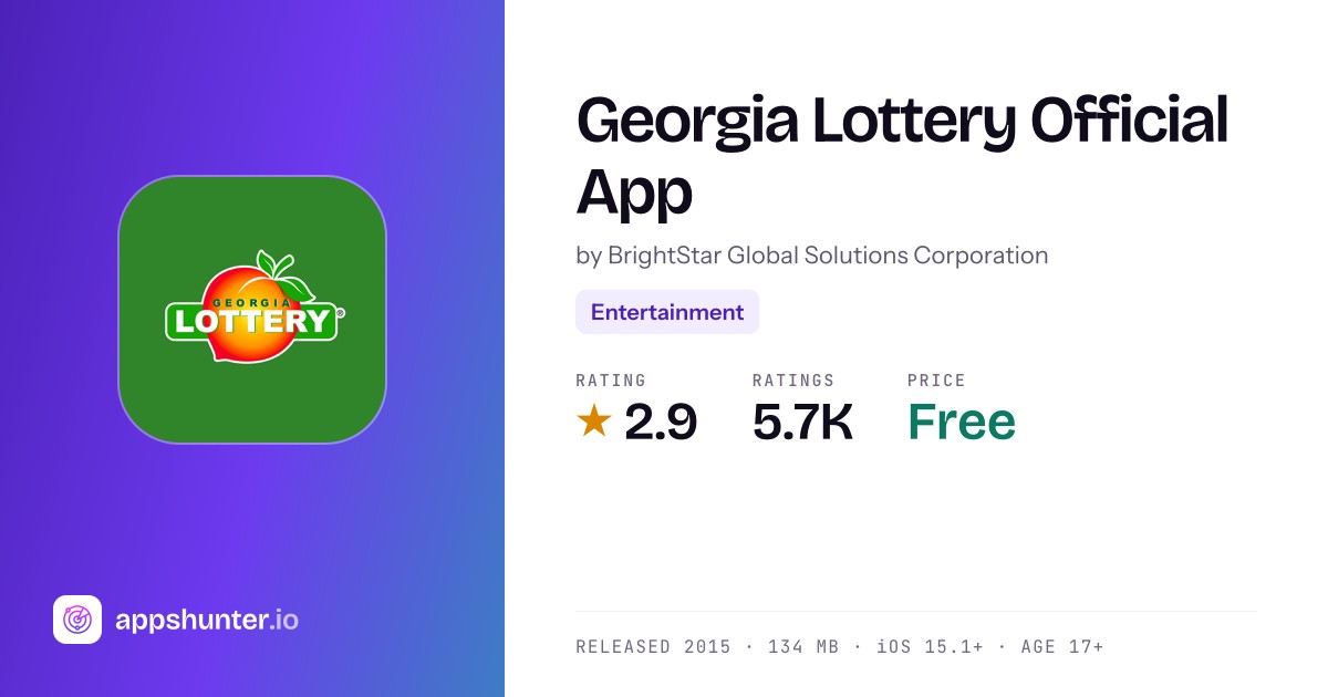 Georgia Lottery Official App app for iPhone — Download