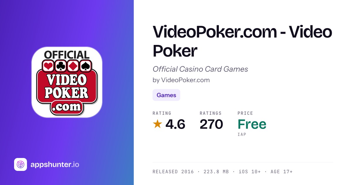 Videopoker.com VideoPoker.com Game Reviews – Features, Pricing & User Ratings