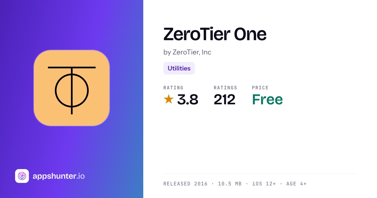 ZeroTier One app for iPhone — Download