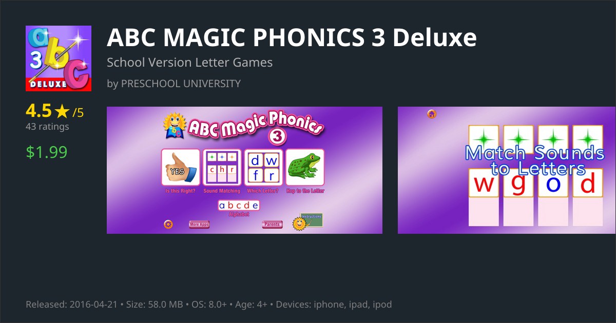 ABC MAGIC PHONICS 3 Deluxe App Reviews – Features, Alternatives & User ...