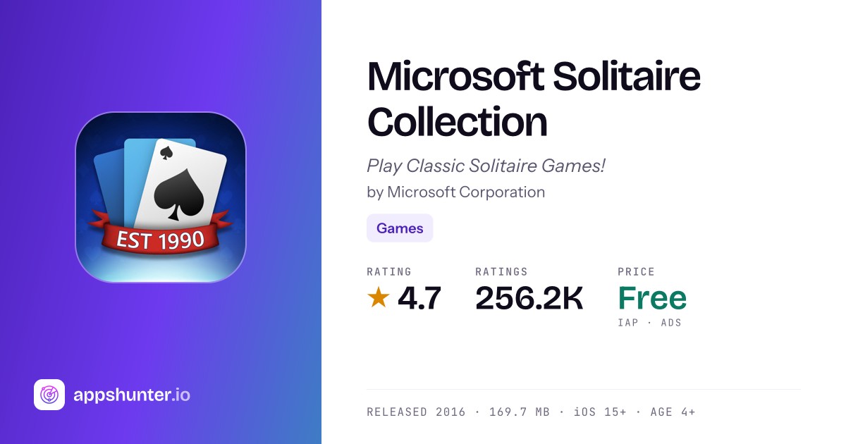 Microsoft Solitaire Collection game for iPhone — Download