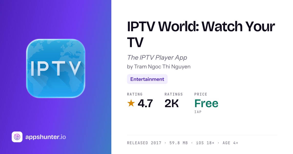 IPTV World app for iPhone — Download