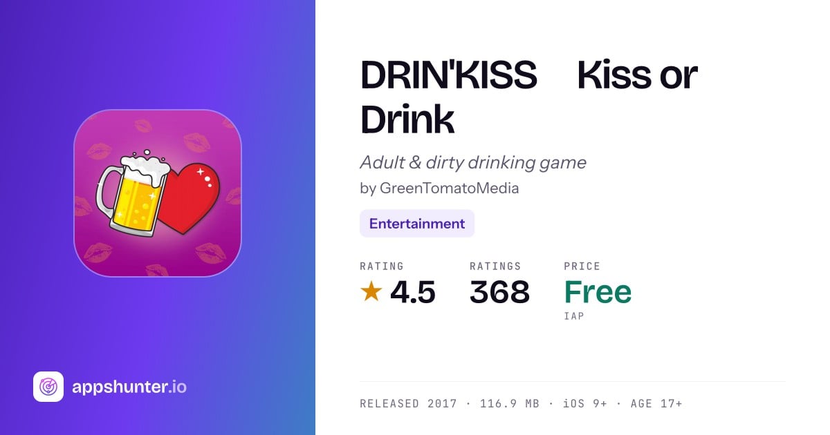DRIN'KISS ⋆ Kiss or Drink app