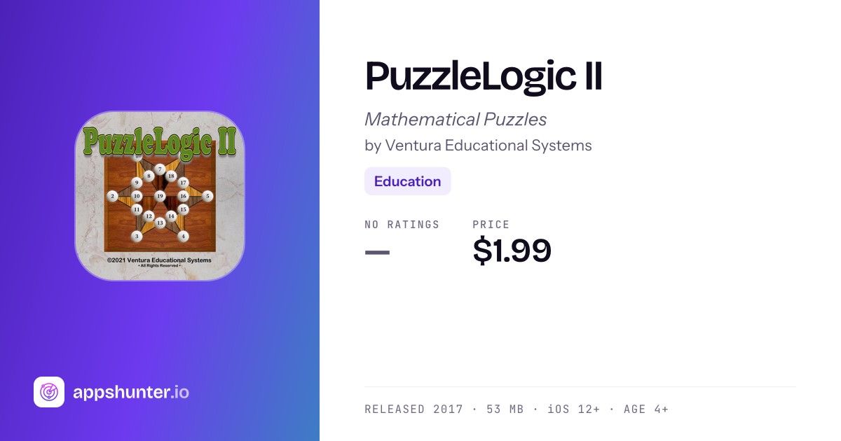 PuzzleLogic II app for iPad — Download