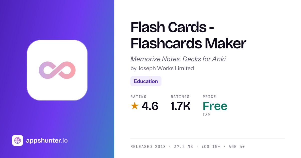 Flash Cards app for iPhone — Download