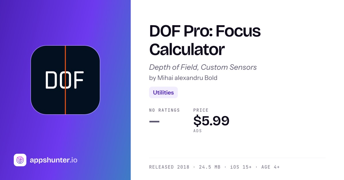 DOF Pro app for iPhone — Download