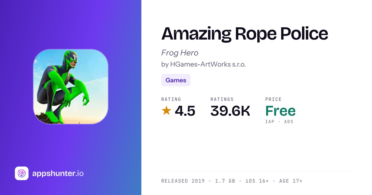 Amazing Rope Police game for iPhone — Download