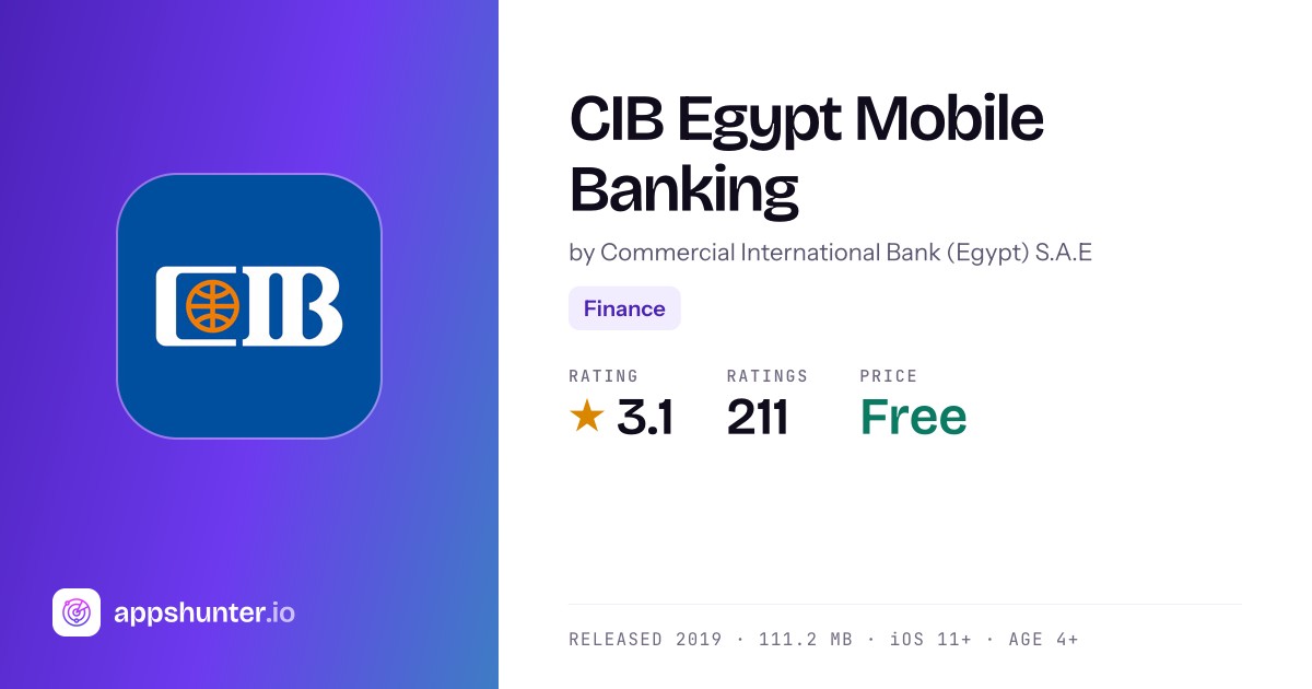 CIB Egypt Mobile Banking - Bank Accounts, Transfers, Payments