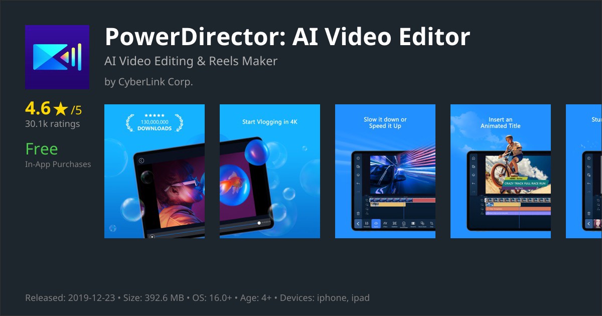 PowerDirector: AI Video Editor & Reels Maker
