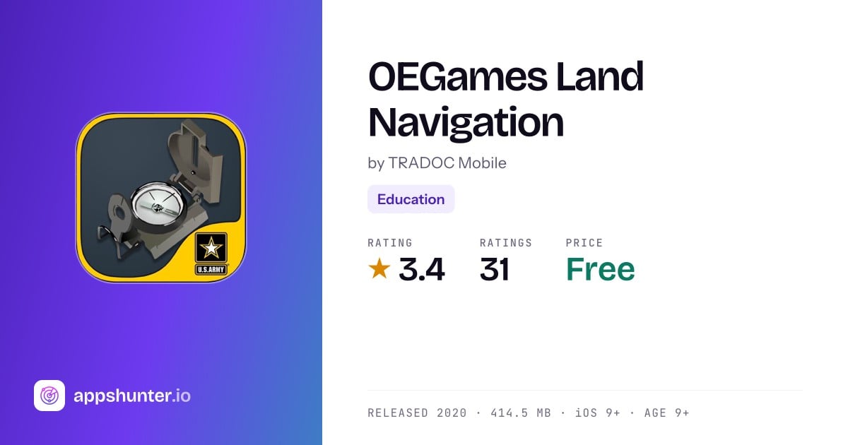 OEGames Land Navigation app for iPhone — Download