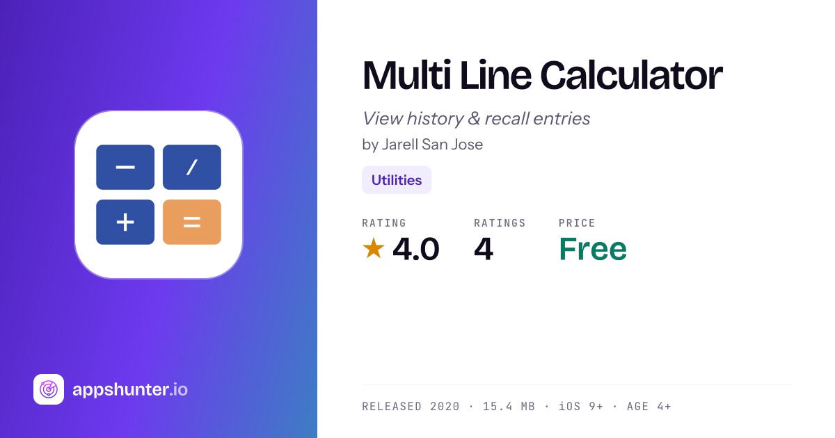 Multi Line Calculator App Reviews – Features, Alternatives & User Ratings