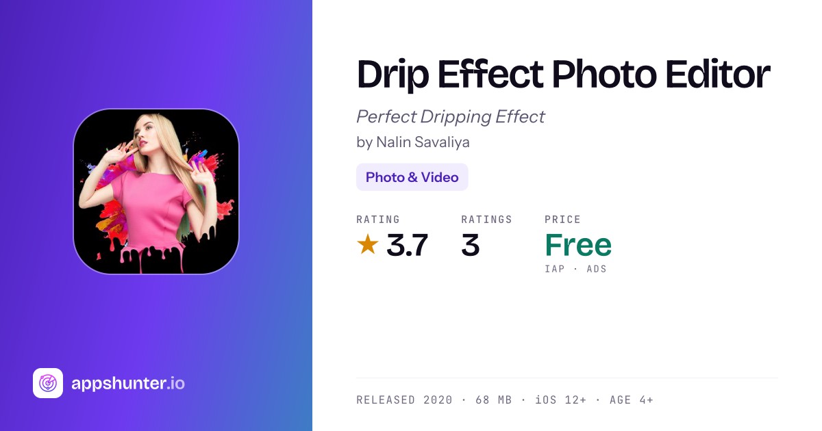 Drip Effect Photo Editor app for iPhone — Download