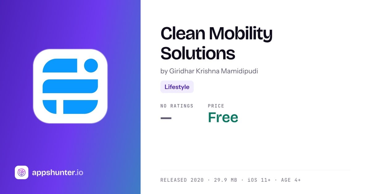 Clean Mobility Solutions app