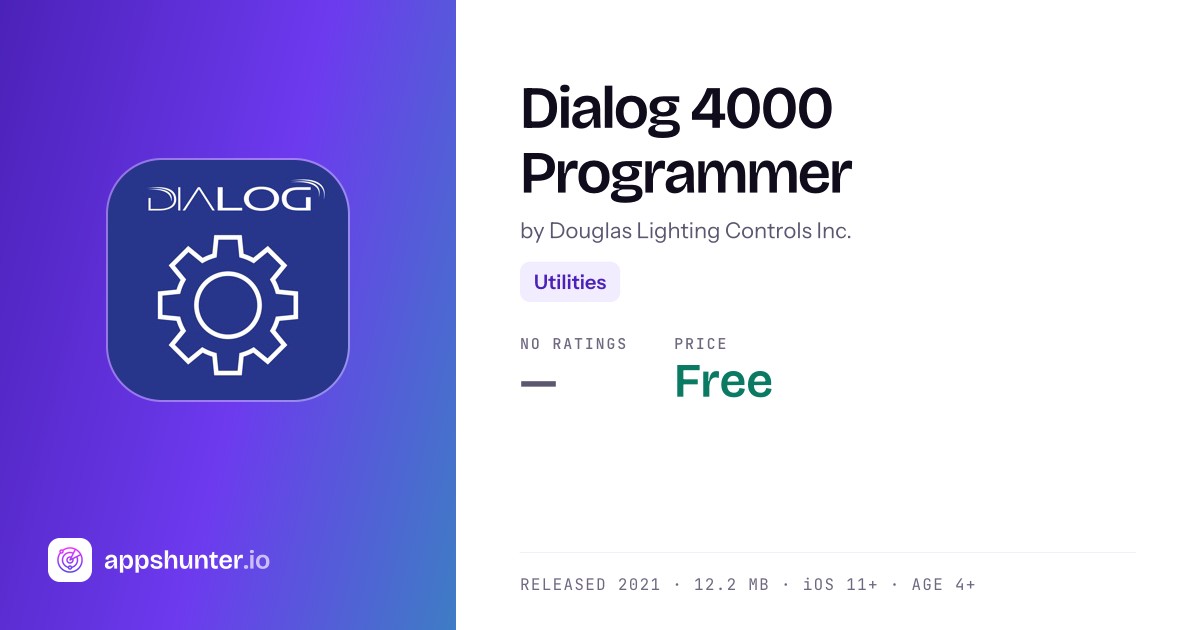 Dialog 4000 Programmer App for iPhone - Download