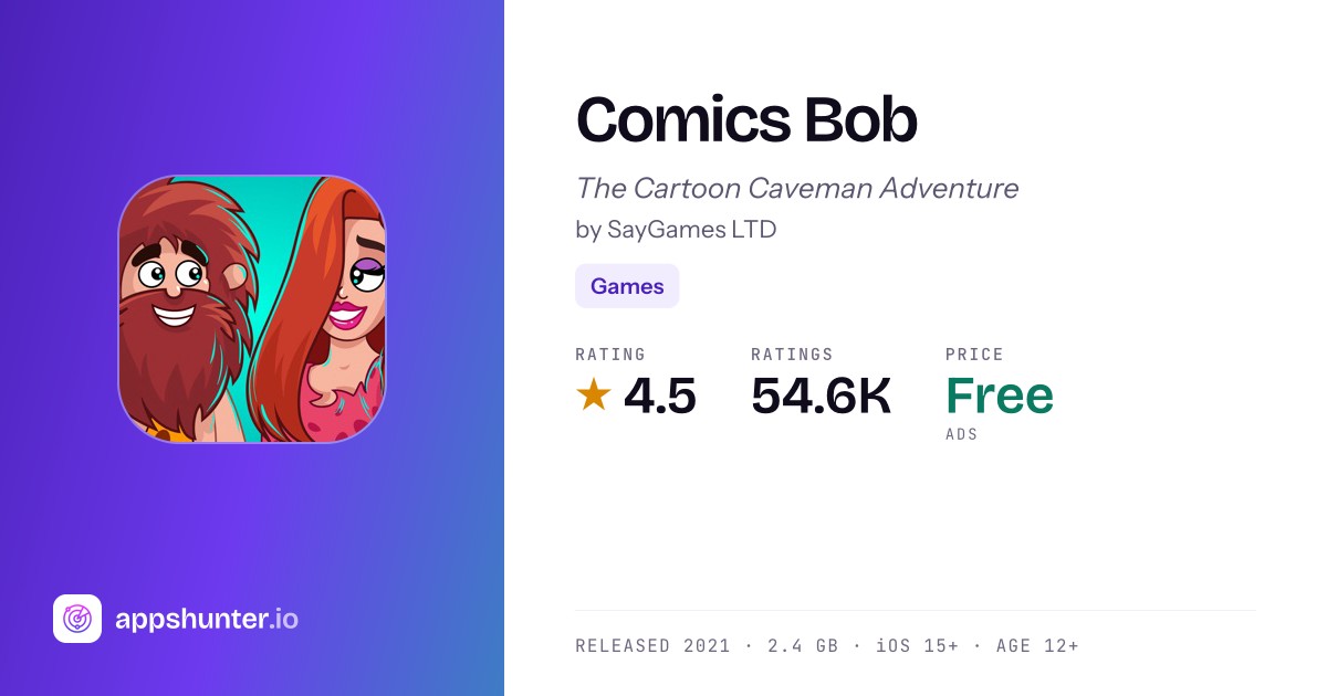 Bob Ios App Icon Comics Bob game for iPhone — Download