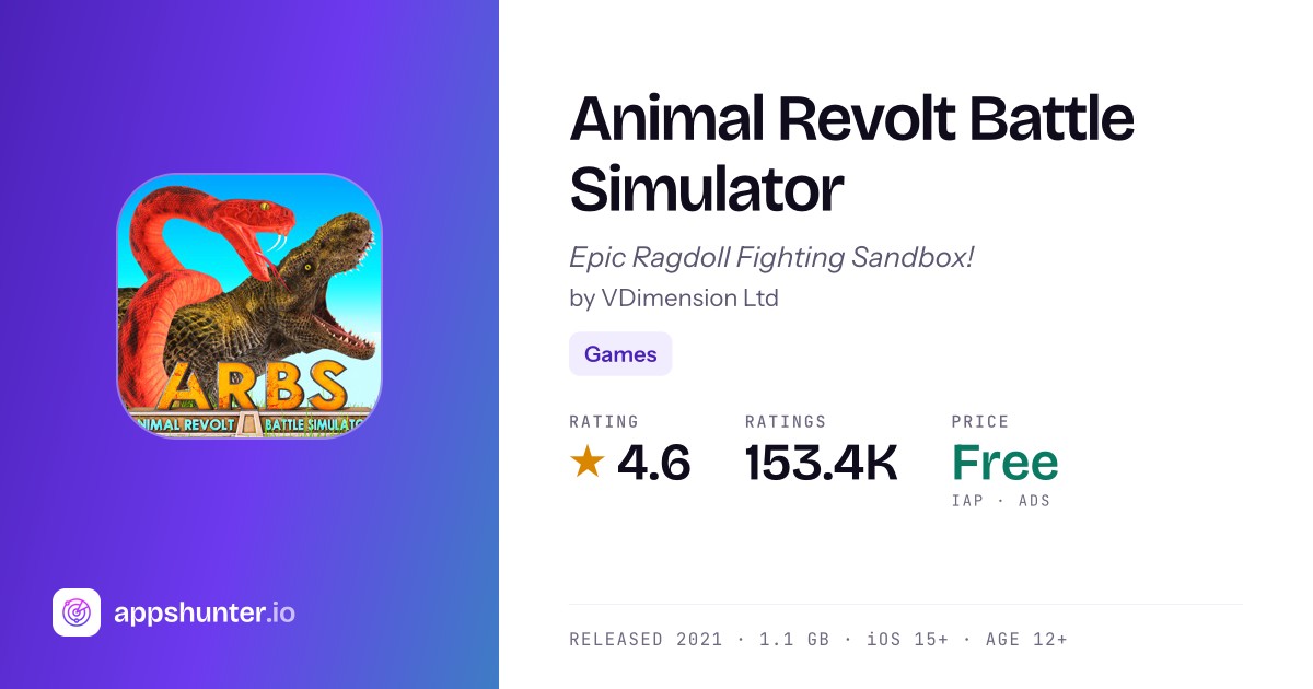 Animal Revolt Battle Simulator game for iPhone — Download