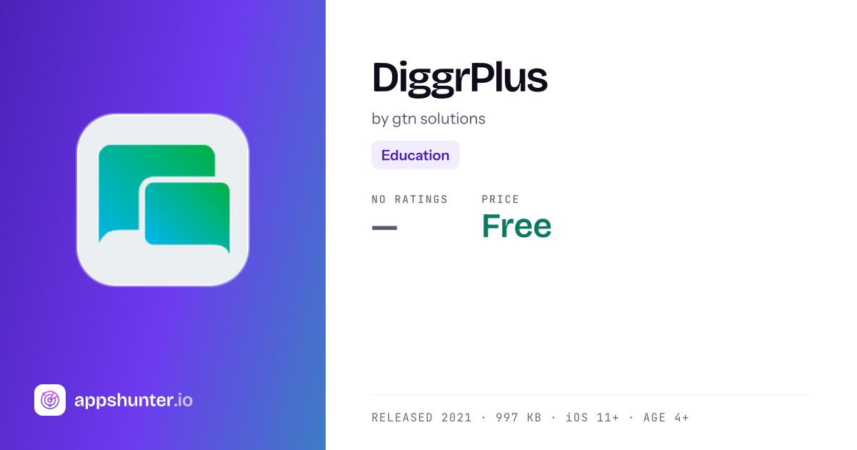 DiggrPlus app for iPhone — Download