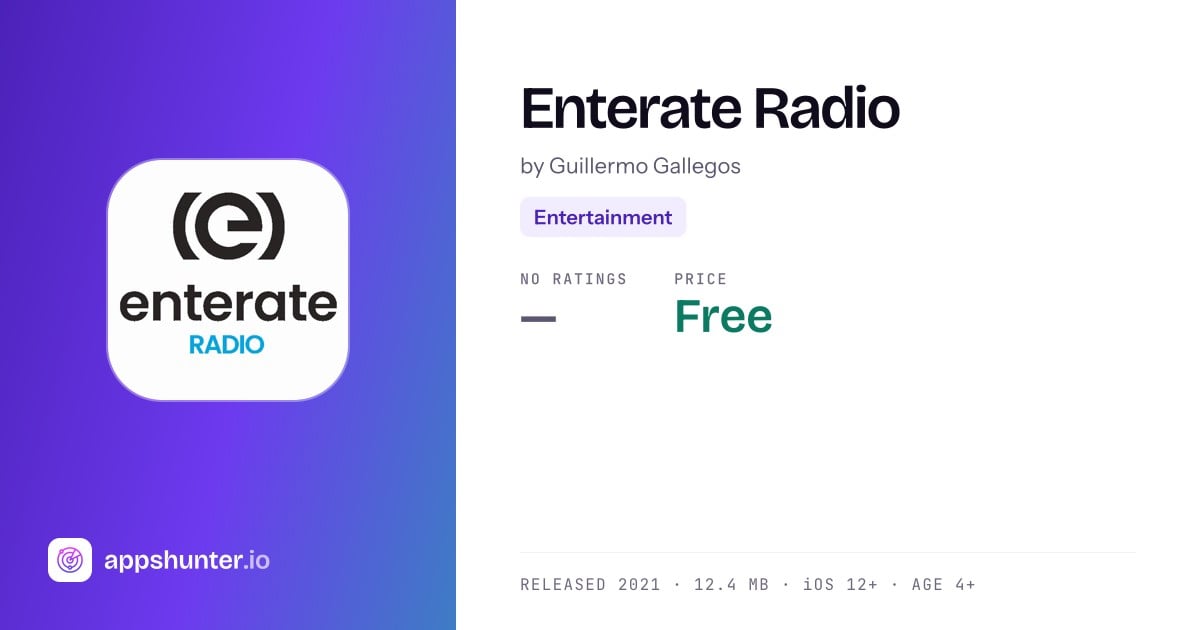 Enterate Radio app