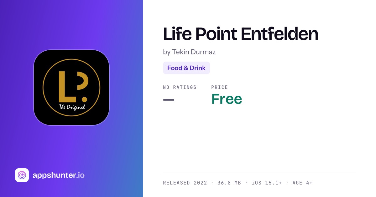 Life Point Entfelden app