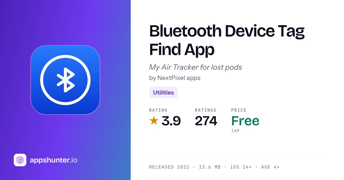 Bluetooth Device Tag Find App App Reviews – Features, Pricing & User ...