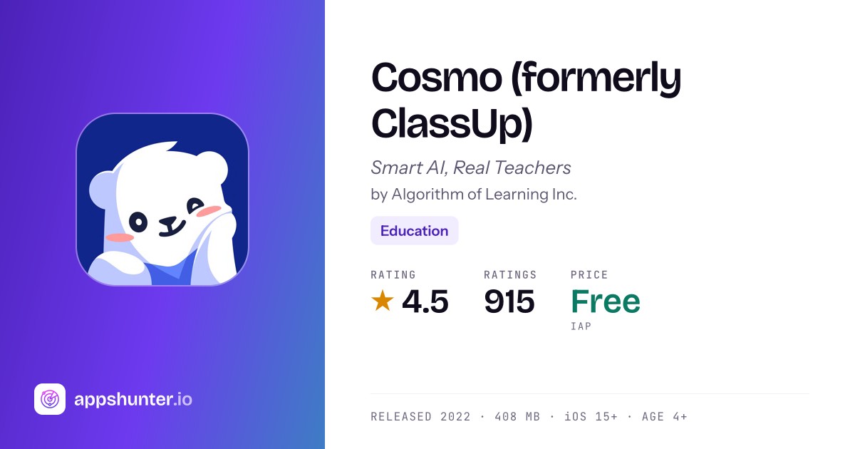 Cosmo (formerly ClassUp) app for iPhone — Download