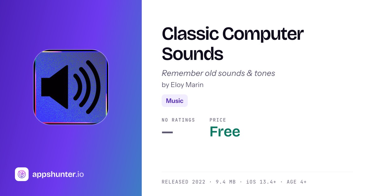 Classic Computer Sounds App for iPhone - Download