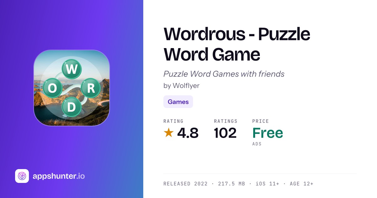 Word Roo Wordrous Game Reviews – Features, Alternatives & User Ratings