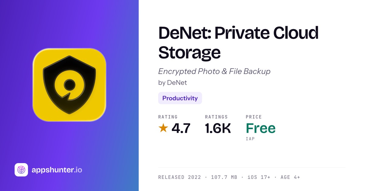 DeNet Storage & Watcher Node app for iPhone — Download