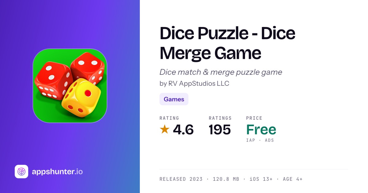 Dice Puzzle game for iPhone — Download