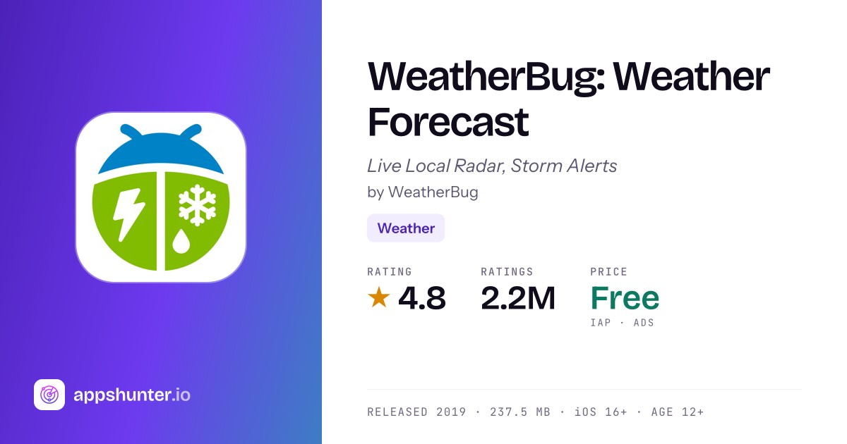Weatherbug Widget Ios WeatherBug app for iPhone — Download