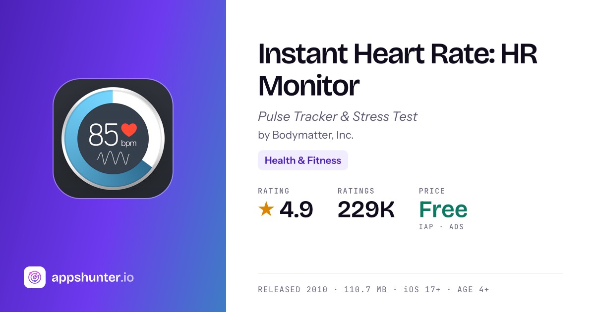 In Pulse Instant Heart Rate - HR Monitor, Pulse Tracker