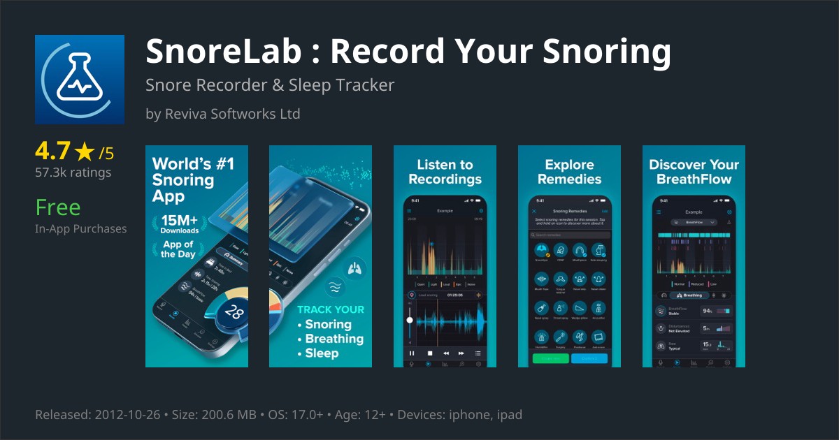 Snorelab SnoreLab app for iPhone — Download