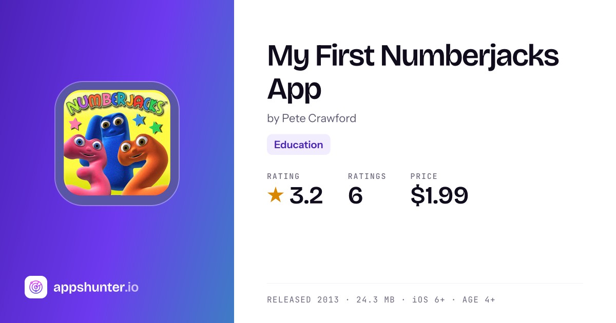 Numberjacks Math My First Numberjacks App - Kids Math Learning Game