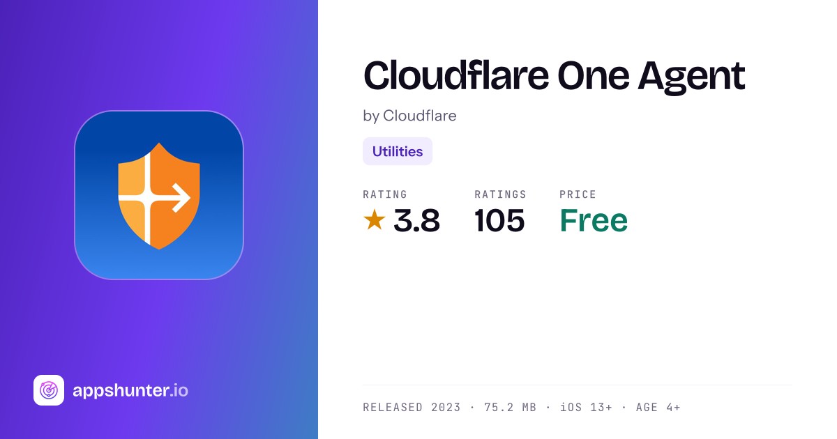 Cloudflare One Agent app for iPhone — Download