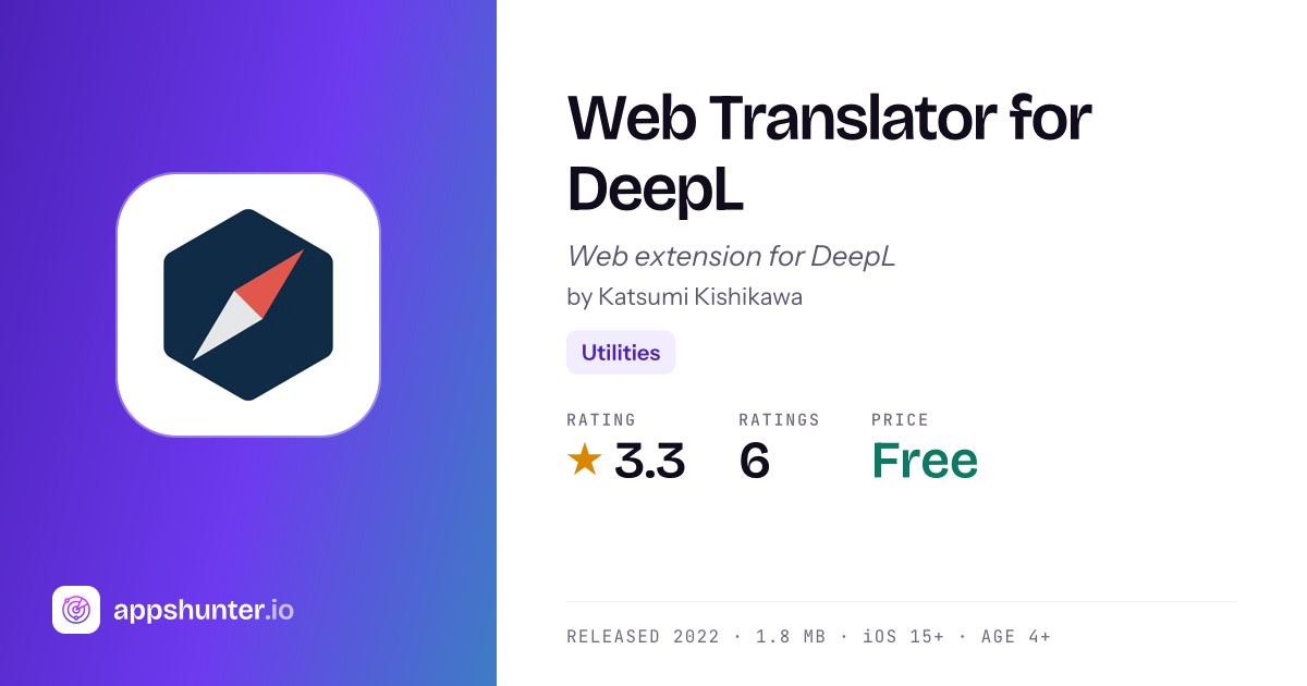 Web Translator for DeepL App Reviews – Features, Alternatives & User ...