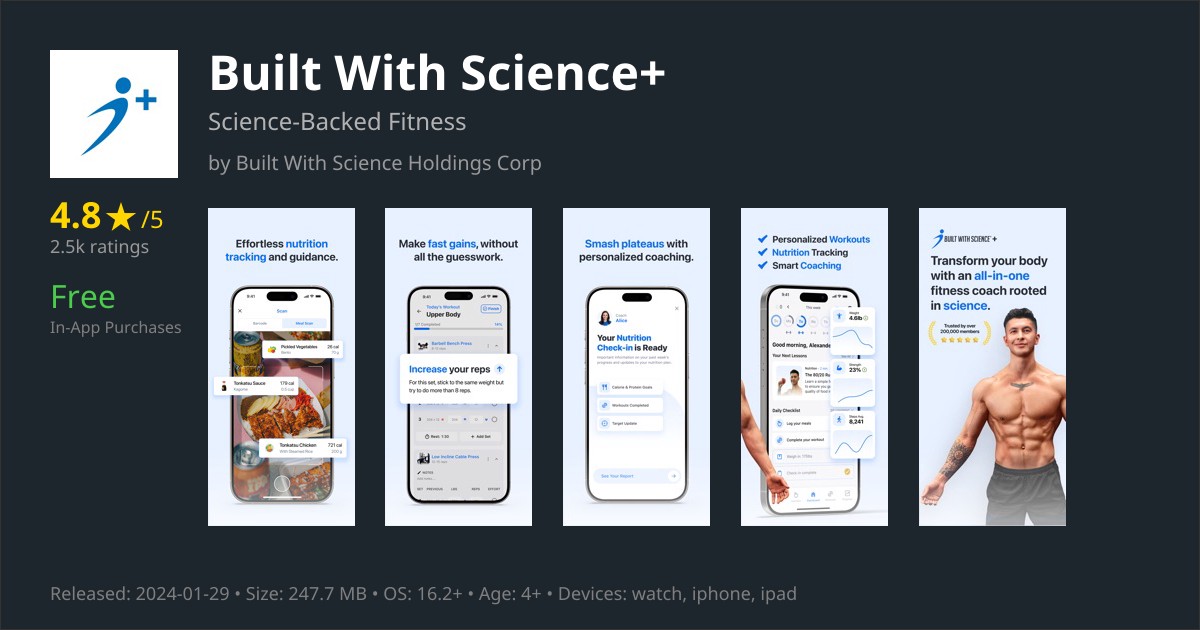 Built With Science+ app for iPhone — Download