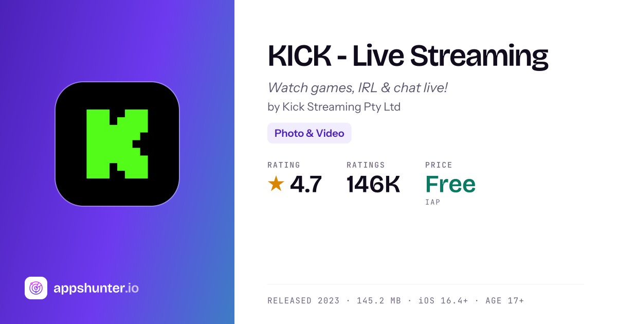 KICK app for iPhone — Download