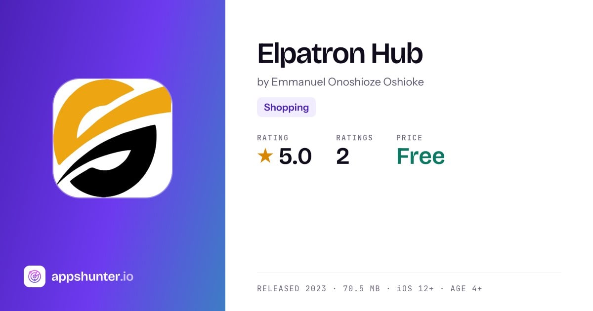 Elpatron Hub app for iOS — Download