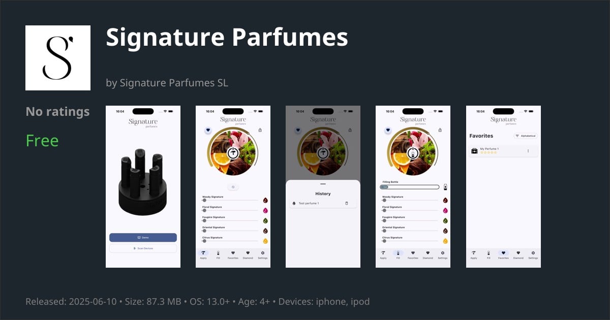 Signature Parfumes app for iPhone — Download