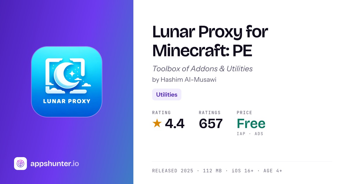 Proxy Minecraft Lunar Proxy for Minecraft app for iPhone — Download