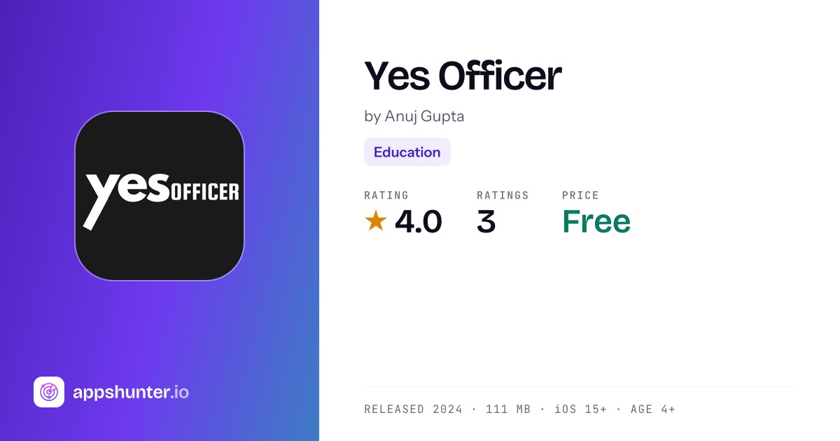 Yes Officer app for iPhone — Download