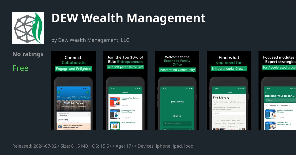 DEW Wealth Management App Reviews – Features, Alternatives & User Ratings