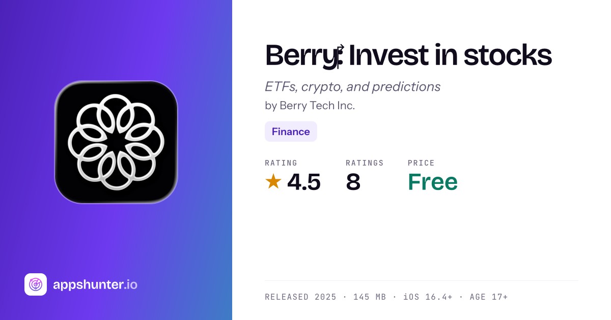 Berry‎ App Reviews – Features, Alternatives & User Ratings