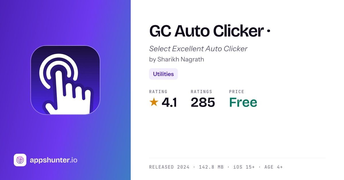 GC Auto Clicker · App Reviews – Features, Alternatives & User Ratings