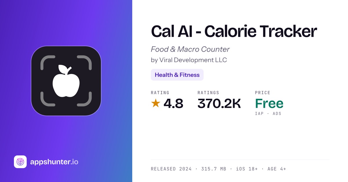Cal AI app for iPhone — Download