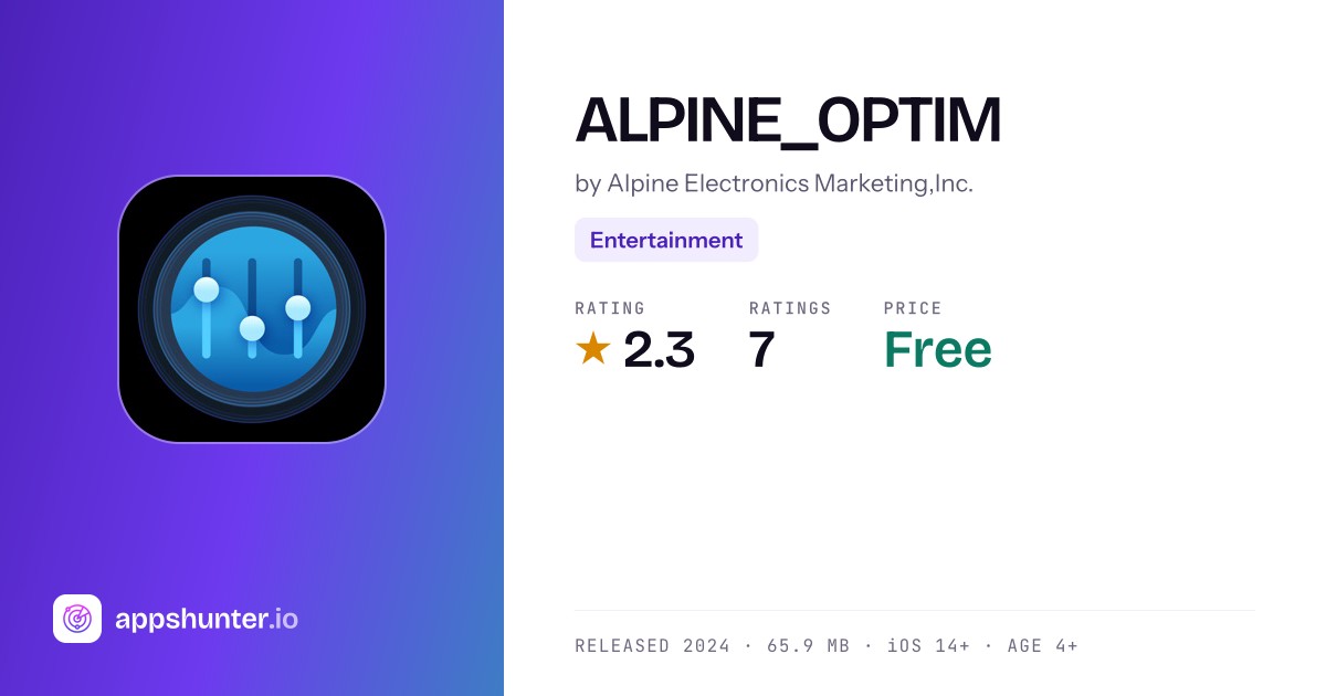 ALPINE_OPTIM app for iPhone — Download