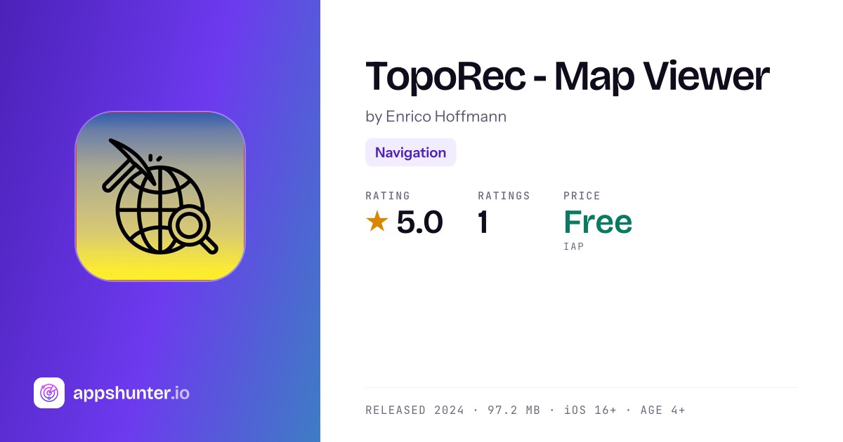 TopoRec - Map Viewer, Historical & Modern Maps
