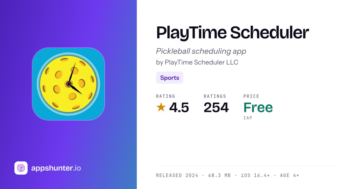 PlayTime Scheduler app for iPhone — Download